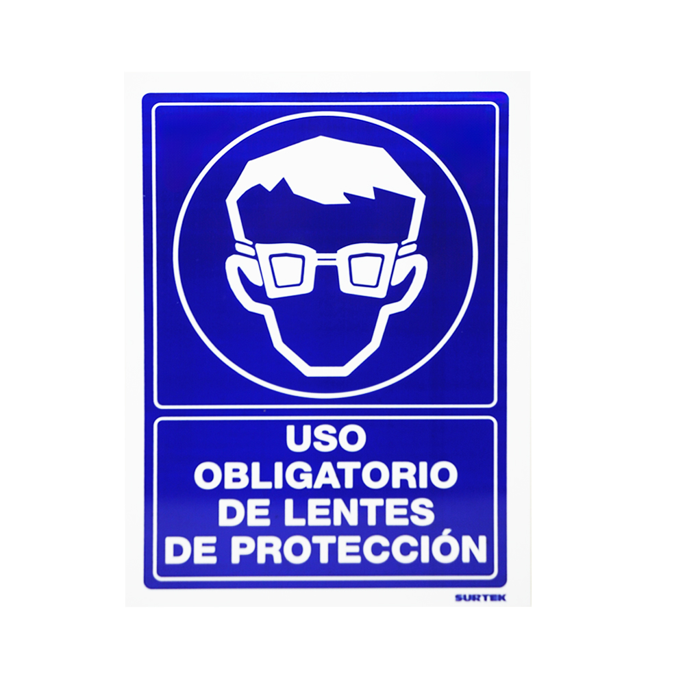 LETRERO "USO OBLIGATORIO PROTECCION OCULAR" SES20