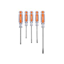 JUEGO DE 5 DESARMADORES CON MANGO DE ACETATO TRUPER DTJ-5