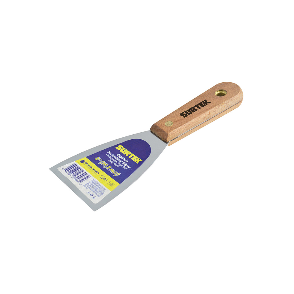 ESPATULA RIGIDA SURTEK 123083 MANGO MADERA 3''