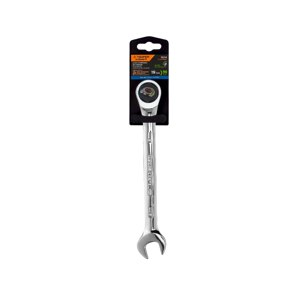 LLAVE COMBINADA TRUPER LL-2019MX DE 19 MILIMETROS CON MATRACA