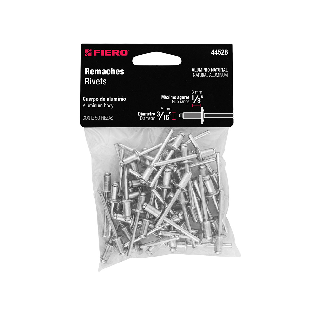 REMACHE NATURAL FIERO R-62B 1/8 PULGADAS