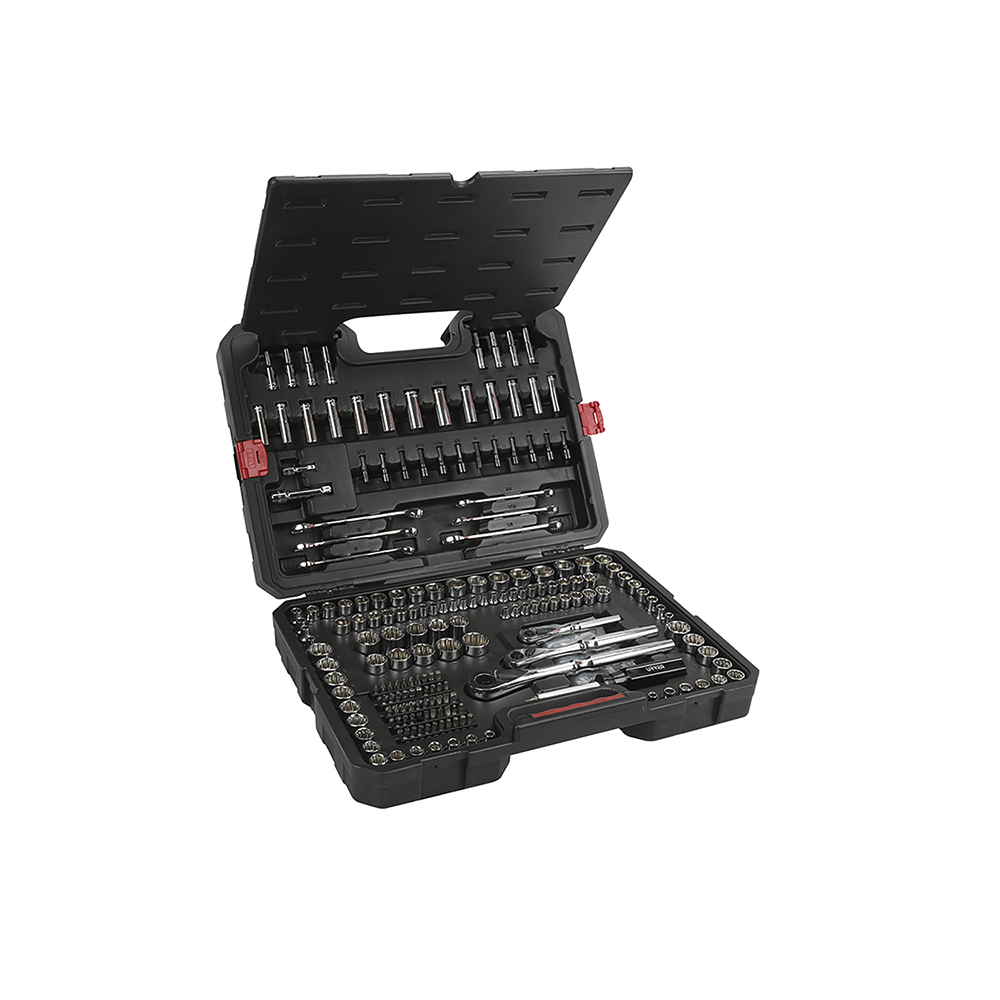 JUEGO DE DADOS Y ACCESORIOS URREA JCB02 CON 230 PIEZAS EN BLOW MOLDED