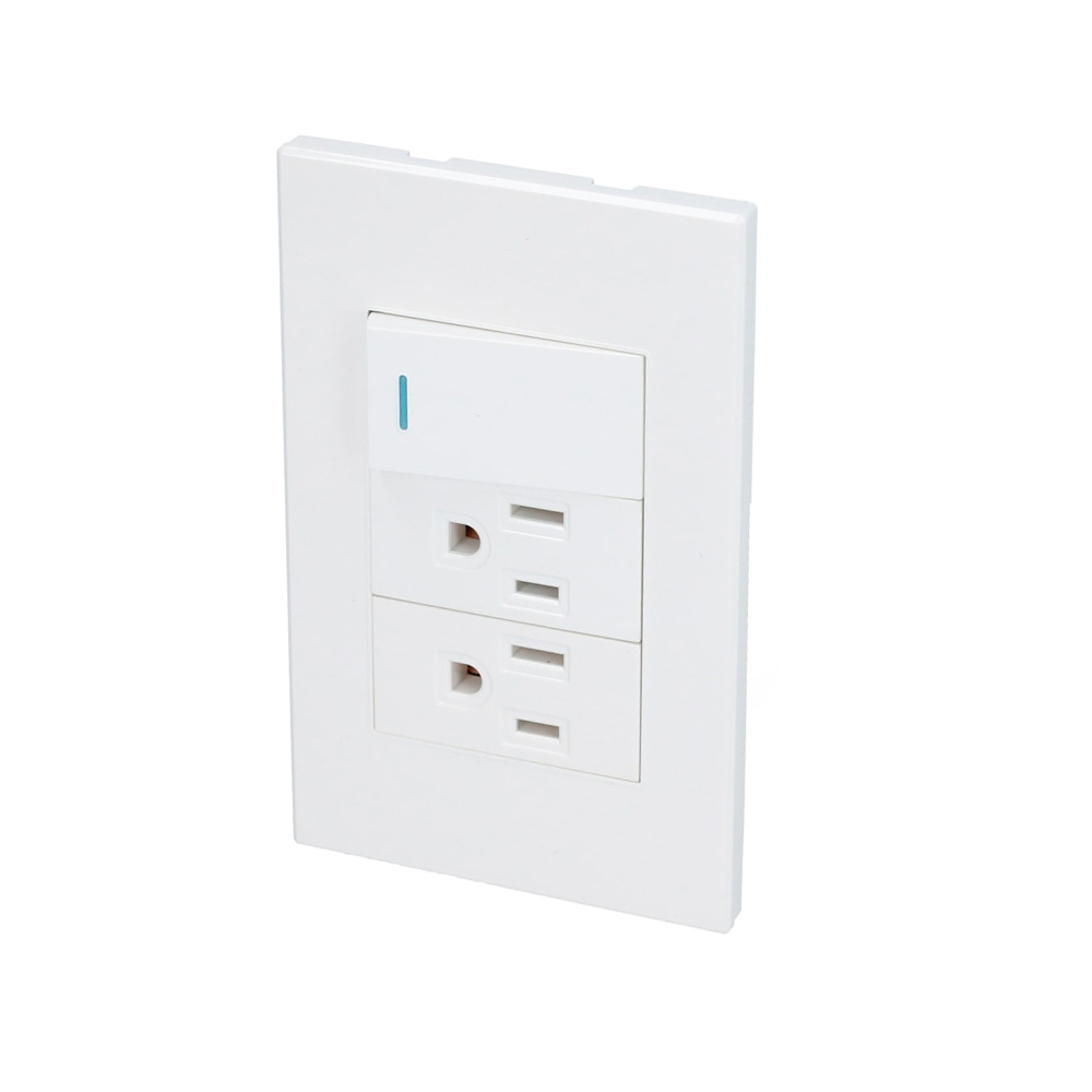 PLACA SURTEK P425B 1 SWITCH 2 CONT 1/3 BCO