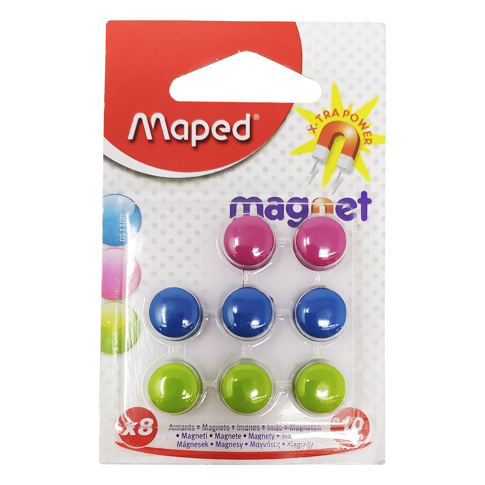 IMAN CIRCULAR MINI MAPED PAQUETE CON 8 PIEZAS DE 10 MILIMETROS