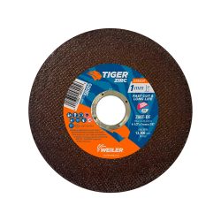 DISCO DE CORTE DELGADO WEILER TIGER ZIRC 58005 GRANO 60 TIPO 1 Z60T 4-1/2'' X 1 MILIMETROS X 7/8''