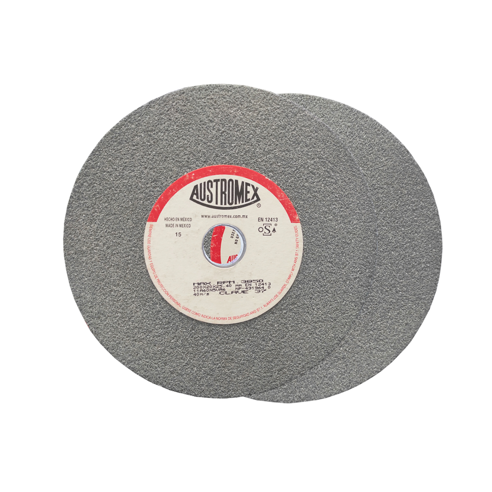 RUEDA ABRASIVA AUSTROMEX 37 VITRIFICADA PARA ESMERILADO DE METAL 8" X 3/4" X 1" - Image 3