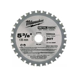 DISCO DE SIERRA CIRCULAR DE CORTE DE METAL E INOXIDABLE MILWAUKEE 48-40-4070 5-3/8 PULGADAS