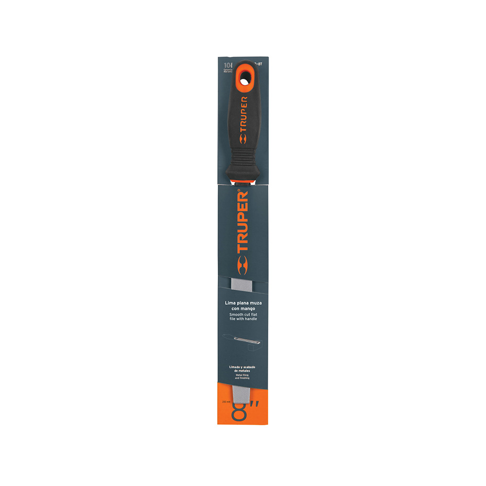 LIMA PLANA MUZA 8 PULGADAS CON MANGO COMFORT GRIP TRUPER LPM-8T