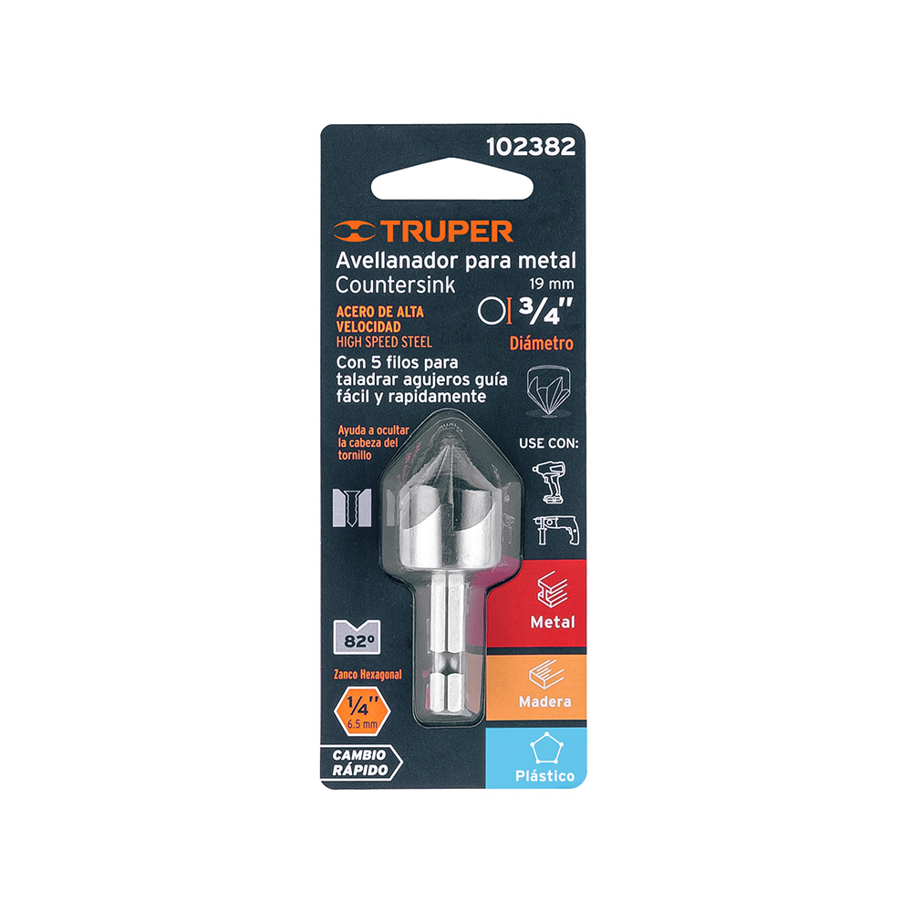 AVELLANADOR PARA METAL TRUPER AV-3/4 3/4 PULGADAS