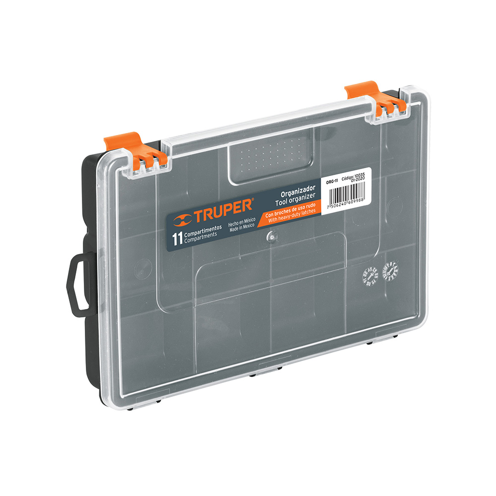 ORGANIZADOR CON COMPARTIMENTOS TRUPER ORG-11 CON 11 COMPARTIMENTOS