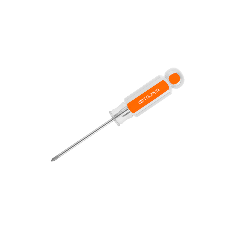 DESARMADOR DE CRUZ TRUPER DP-1/8X6 MANGO DE ACETATO 1/8"X6"
