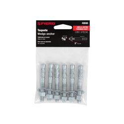 TAQUETE ARPON TRUPER FIERO TAE-3/8A3 DIAMETRO 3/8 LARGO 3 PULGADAS BOLSA 6 PIEZAS