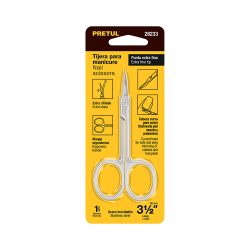 TIJERA PARA MENICURE PRETUL UNA-435P DE 3-1/2 PULGADAS PUNTA FINA