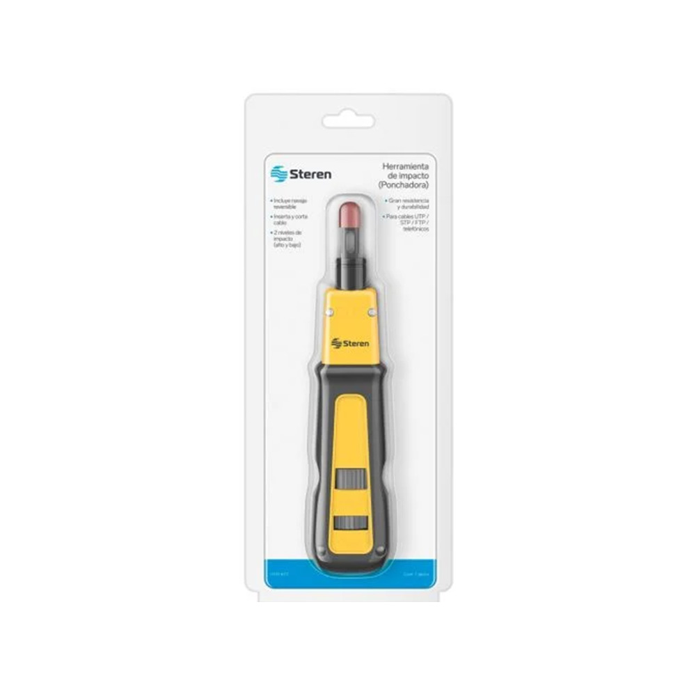 HERRAMIENTA PROFESIONAL DE IMPACTO STEREN HER-672 CON NAVAJA REVERSIBLE