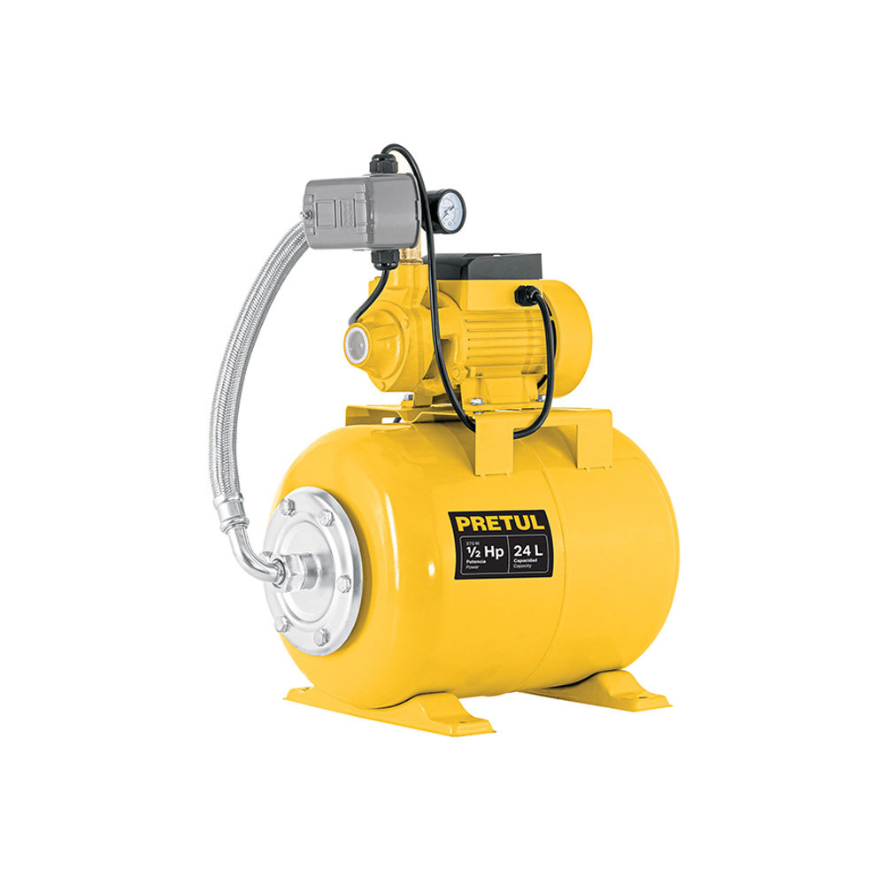 EQUIPO HIDRONEUMATICO HORIXONTAL TRUPER HIDR-1/2X24P AMARILLO