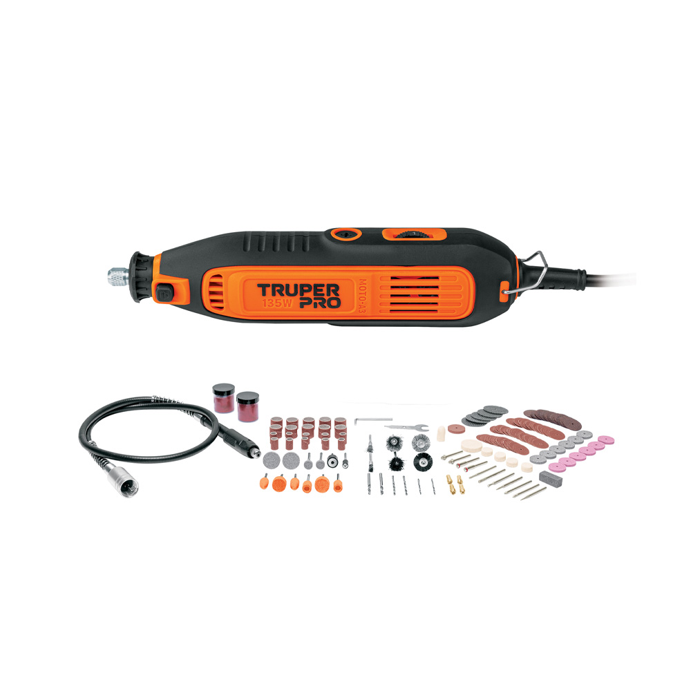 HERRAMIENTA MOTO-A3K ROTATIVA 135W CON 211 ACCESORIOS