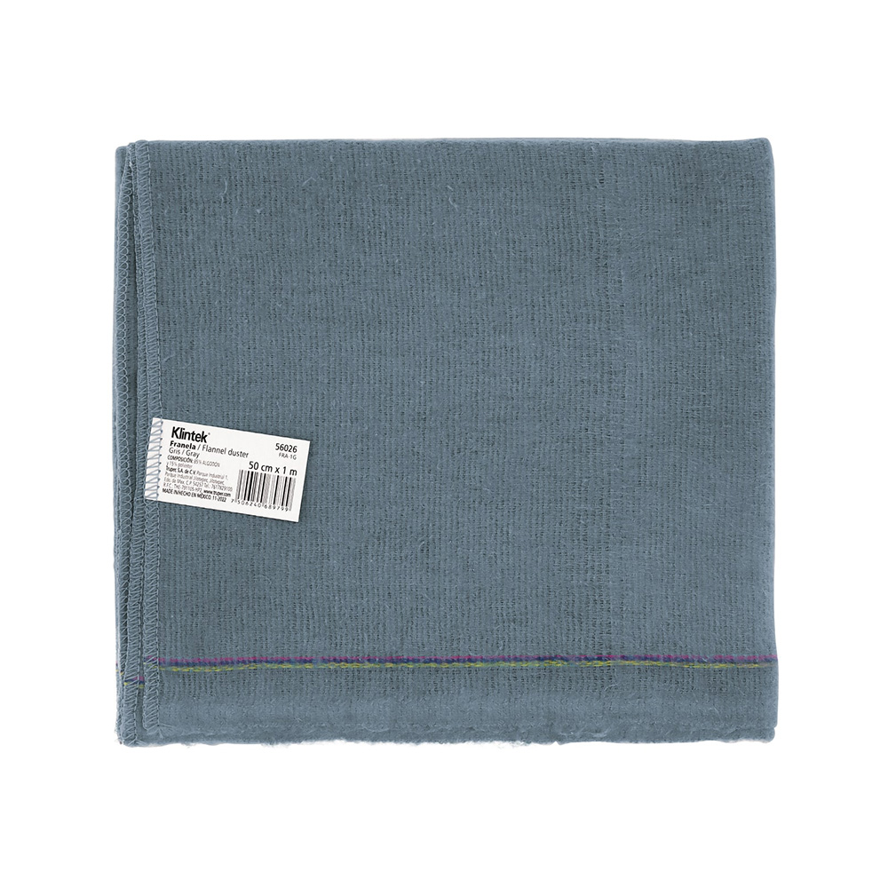 FRANELA EN PAÑO KLINTEK GRIS FRA-1G 1 METROS X 50 CENTIMETROS