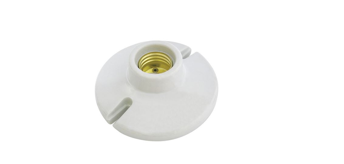 PORTALAMPARA DE PORCELANA SURTEK 136664 REDONDO PARA TECHO 4'' 127 VOLTS