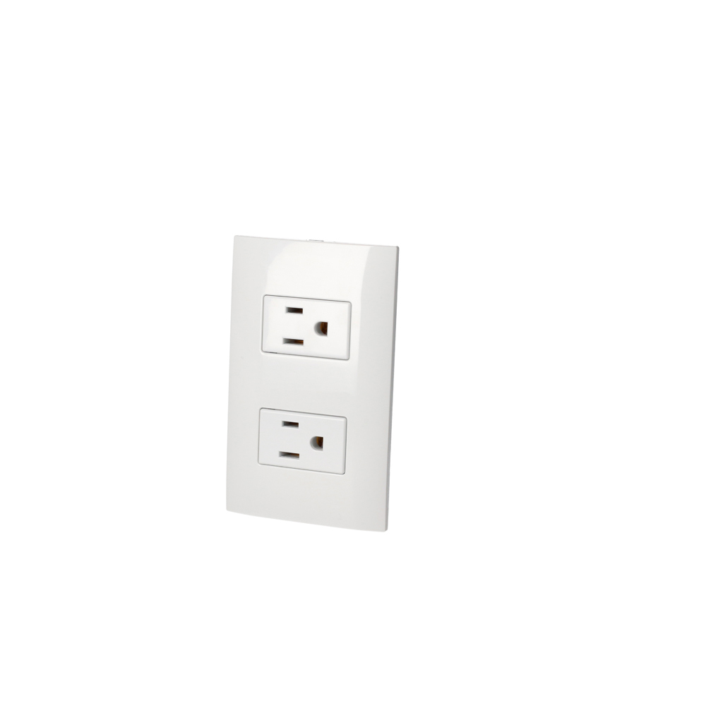 PLACA SURTEK P427B BLANCO CON CONTACTO DUPLEX