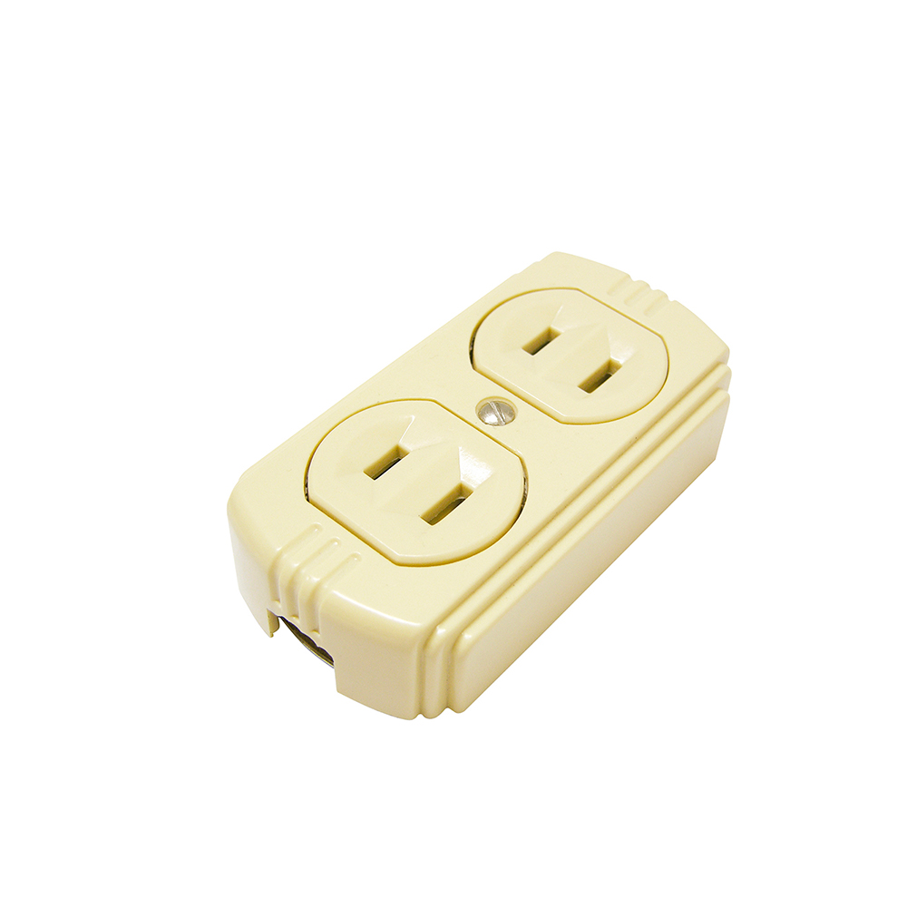 CONTACTO DÚPLEX SURTEK 136403 DE SUPERFICIE POLARIZADO 15A 127 VOLTS