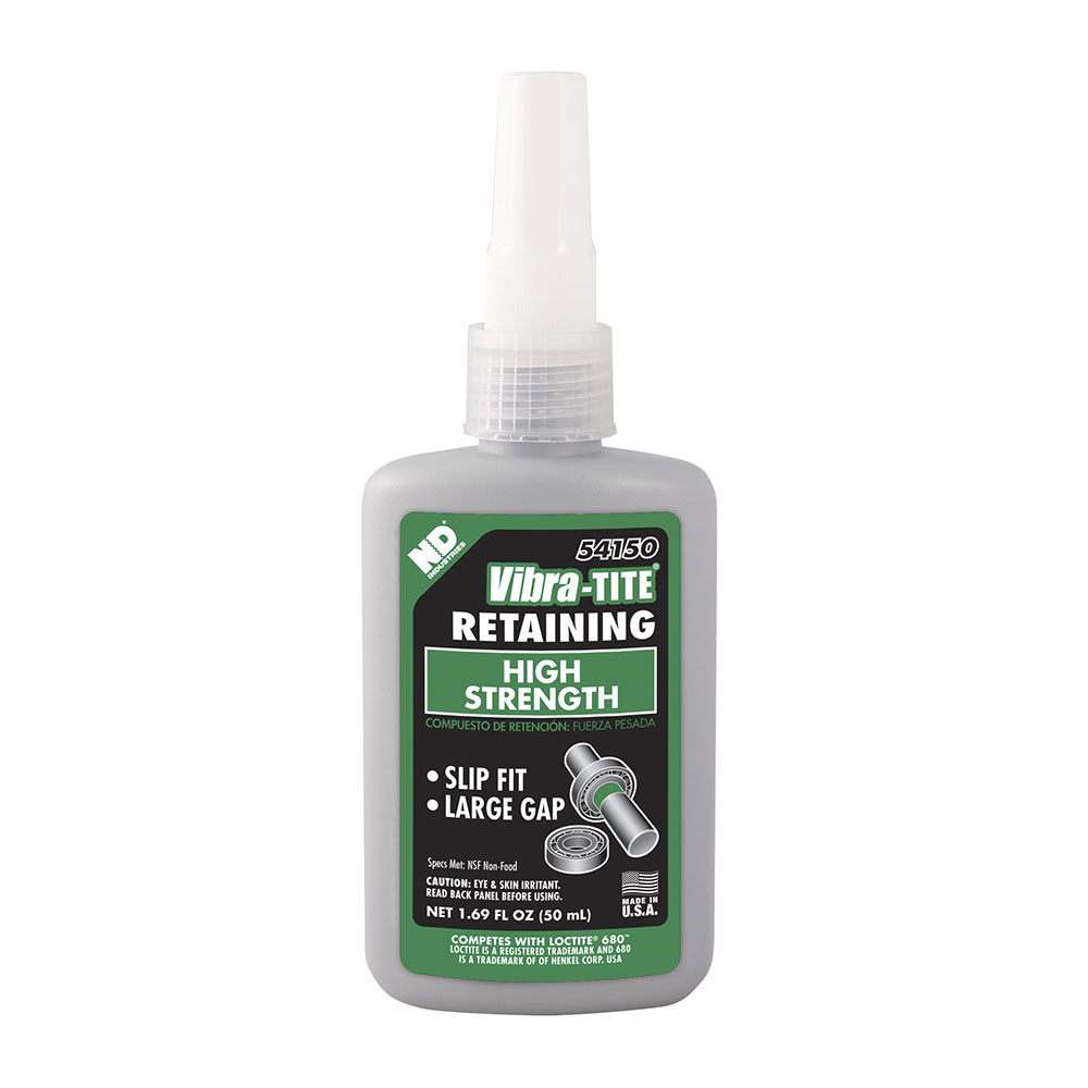 COMPUESTO DE RETENCION ALTA RESISTENCIA AJUSTE DE DESLIZAMIENTO VIBRATITE 54150 VERDE BOTELLA DE 50