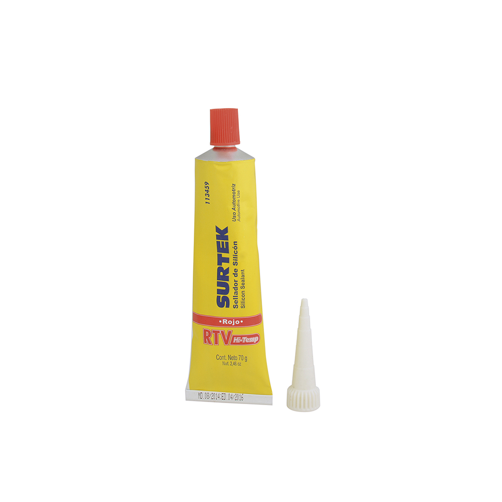 SILICON LIQUIDO SURTEK 113459 ROJO PARA ALTA TEMPERATURA 70 GRAMOS