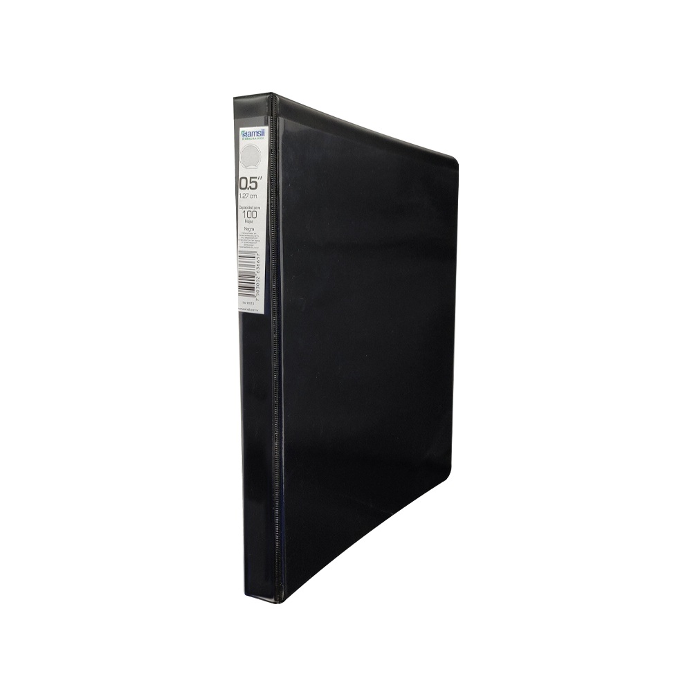 CARPETA DE VINIL SAMSILL 18510 NEGRO 1/2'' ARGOLLA O PANORAMICA