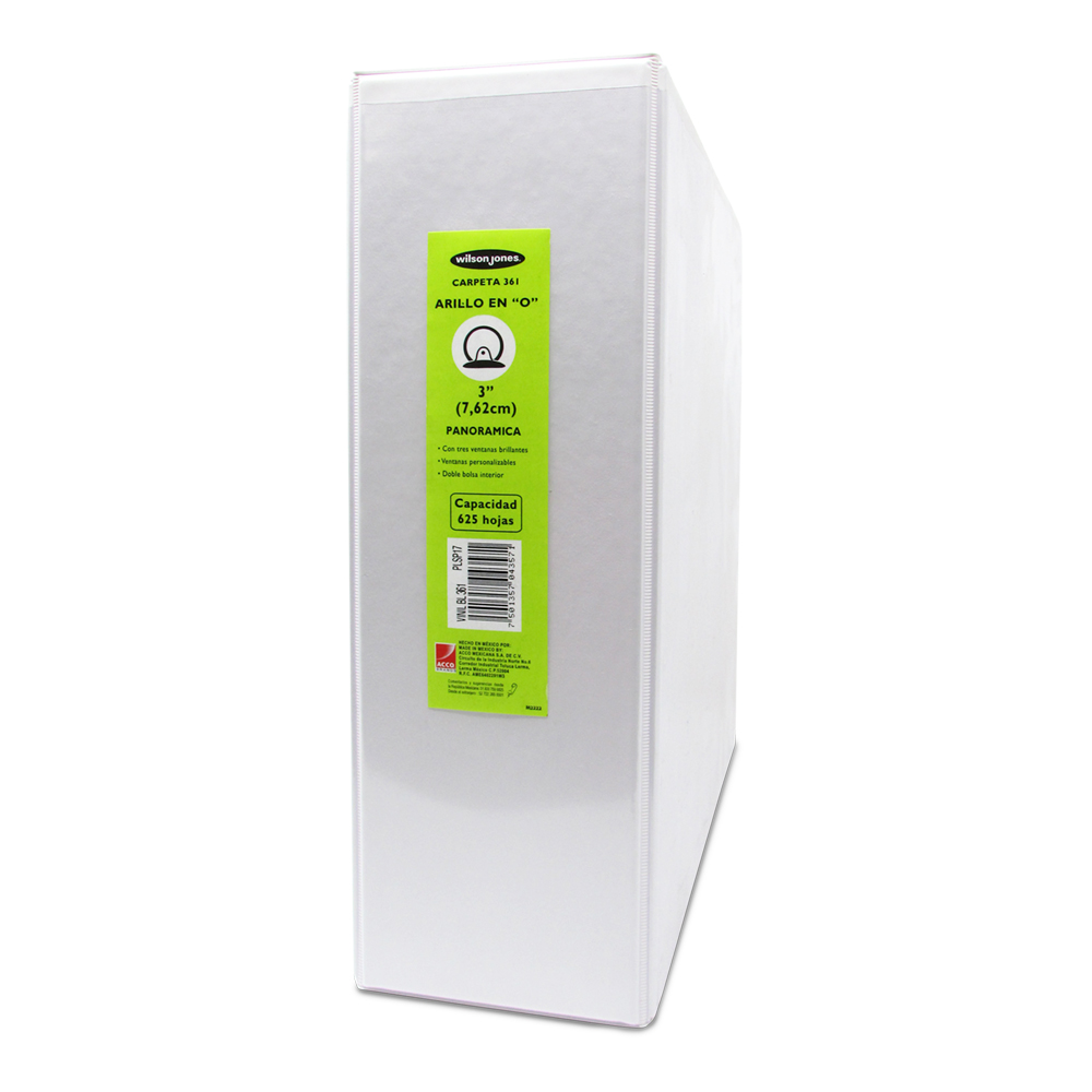 CARPETA DE VINIL ACCO WILSON JONES P4397 BL BLANCA 3'' ARGOLLA ''O''