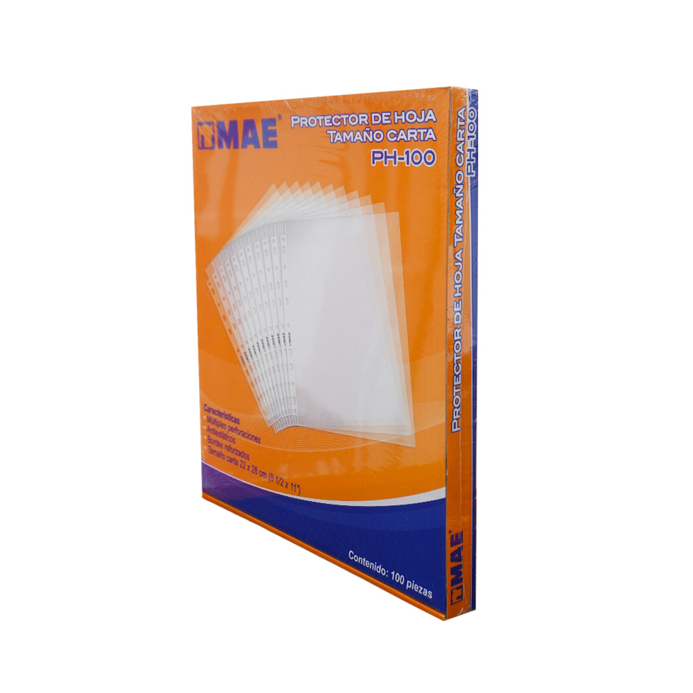PROTECTOR DE HOJA MAE PH-100 PAQUETE CON 100 PIEZAS TAMAÑO CARTA - Image 3