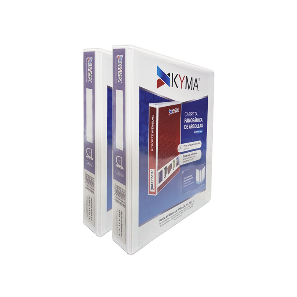 CARPETA KYMA CPKCBHD-100-BCA BLANCA TAMAÑO CARTA CON HERRAJE EN ''D'' DE 1'' - Image 3