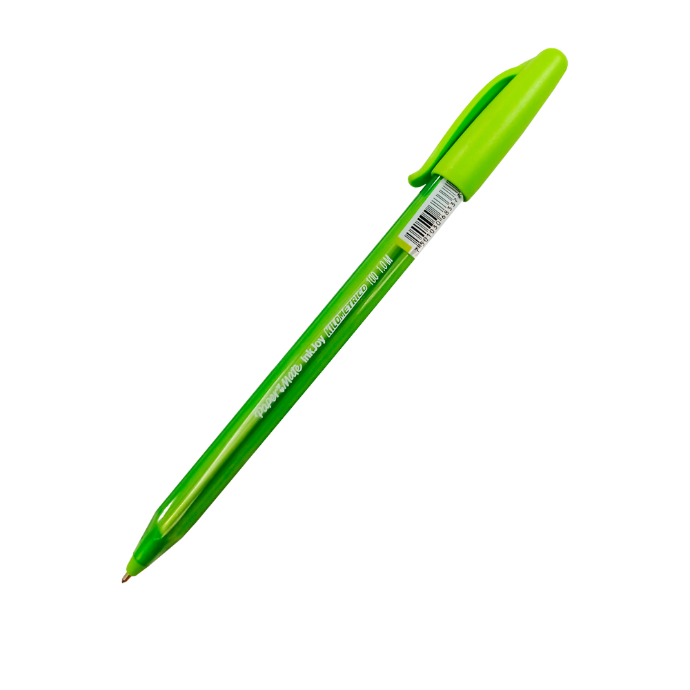 BOLIGRAFO PAPER MATE KILOMETRICO INKJOY 100 LIMA PUNTA MEDIA 1.0 MILIMETRO