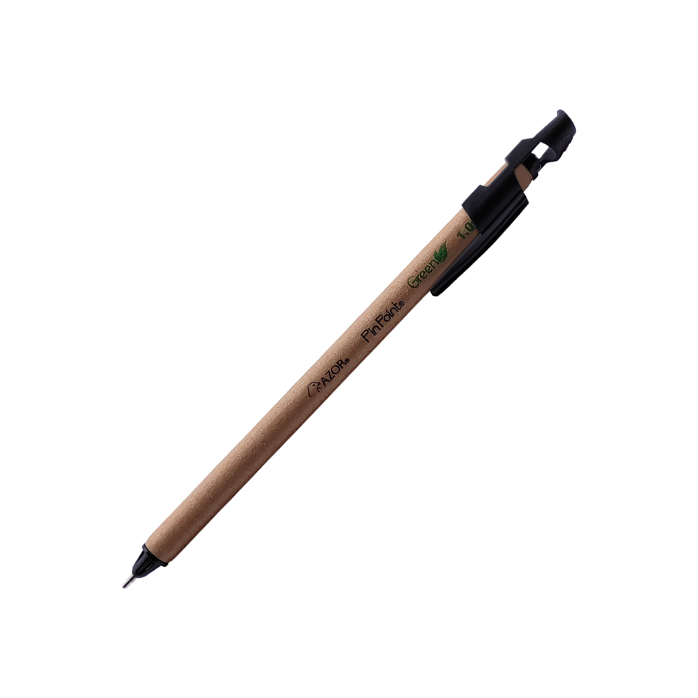 BOLIGRAFO AZOR PINPOINT GREEN 6860NE NEGRO MEDIANO PUNTO DE AGUJA 1.0 MILIMETROS