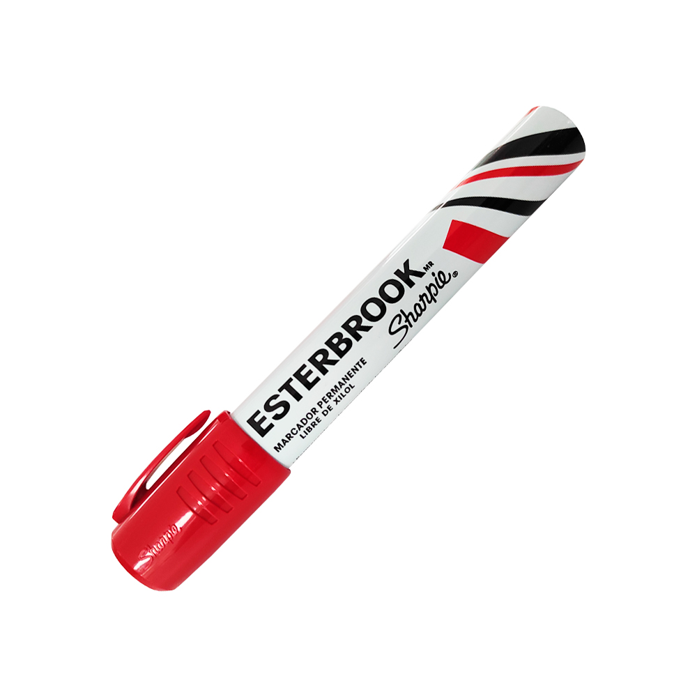 MARCADOR PERMANENTE SHARPIE ESTERBROOK 2174193 ROJO PUNTA CINCEL