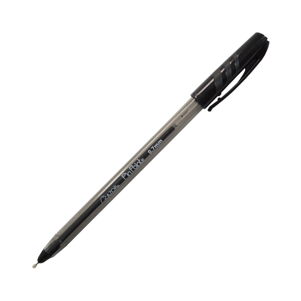 BOLIGRAFO AZOR PIN POINT 6810NE NEGRO TRANSPARENTE PUNTA FINA 0.7 MILIMETROS - Image 2