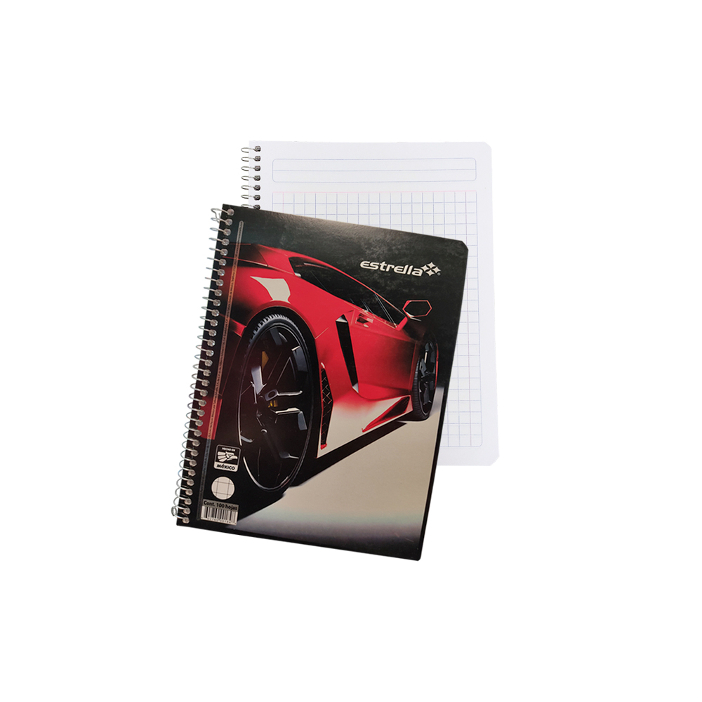 CUADERNO FORMA FRANCESA ESTRELLA 0184 CUADRO 7 MILIMETROS ESPIRAL 100 HOJAS - Image 3