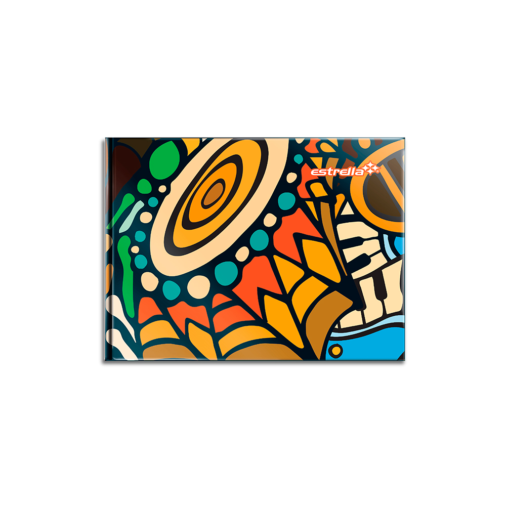 CUADERNO FORMA ITALIANA ESTRELLA 0066 RAYA PASTA DURA COSIDO 192 HOJAS