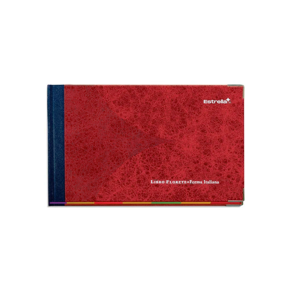 LIBRO FLORETE ESTRELLA 0125 96 HOJAS FORMA ITALIANA TABULAR 12 COLUMNAS