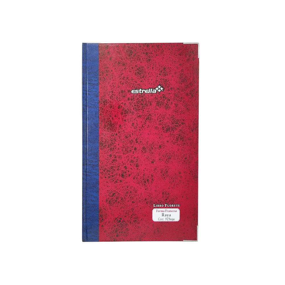 LIBRO FLORETE ESTRELLA 0114 192 HOJAS FORMA FRANCESA ACTAS