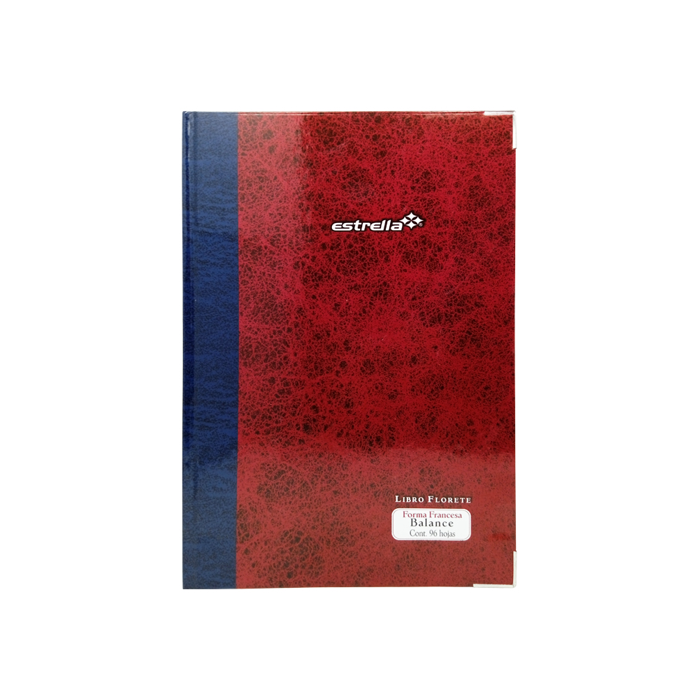 LIBRO FLORETE ESTRELLA 0117 96 HOJAS FORMA FRANCESA BALANCE