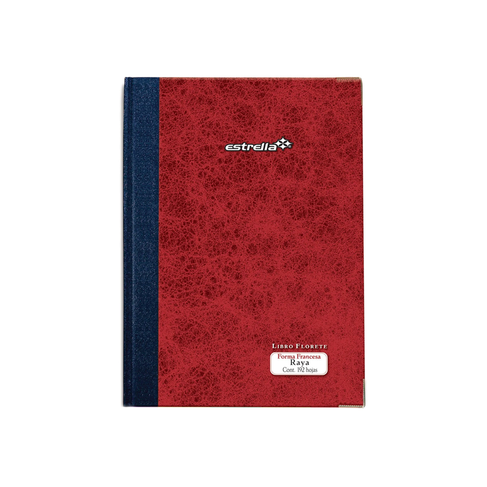 LIBRO FLORETE ESTRELLA 0099 192 HOJAS FORMA FRANCESA RAYA