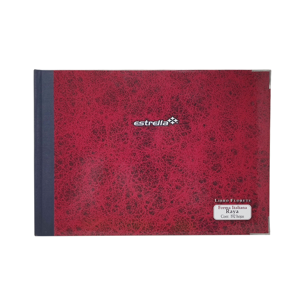 LIBRO FLORETE ESTRELLA 0124 CON 192 HOJAS FORMA ITALIANA RAYA
