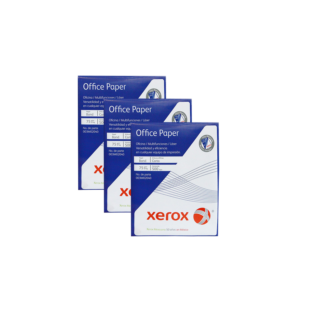 HOJA DE PAPEL TAMAÑO CARTA XEROX OFFICE PAPER 003M02040 PAQUETE CON 500 PIEZAS - Image 2