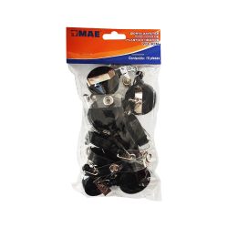 BROCHE DE YOYO MAE YO-10N PAQUETE CON 10 PIEZAS NEGRO