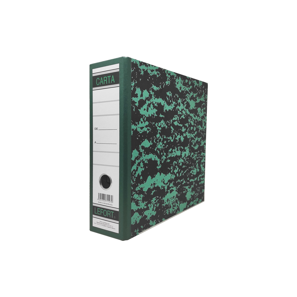 REGISTRADOR AZOR LEFOR 0001O VERDE MARMOLEADO TAMAÑO CARTA