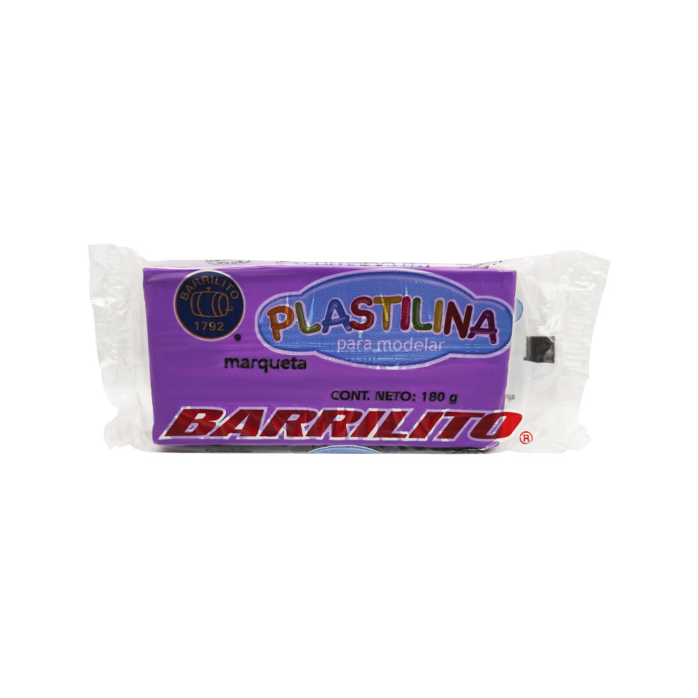 PLASTILINA EN BARRA BARRILITO MARQUETA VT180 180 GRAMOS VIOLETA