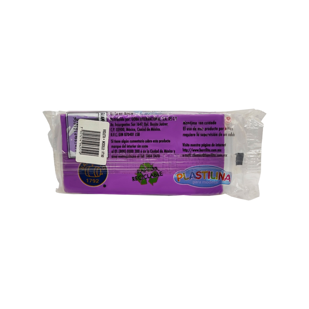 PLASTILINA EN BARRA BARRILITO MARQUETA VT180 180 GRAMOS VIOLETA - Image 2