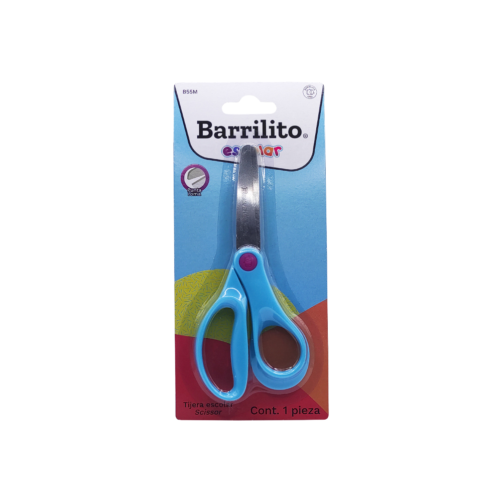 TIJERA ESCOLAR BARRILITO B55M PUNTA ROMA