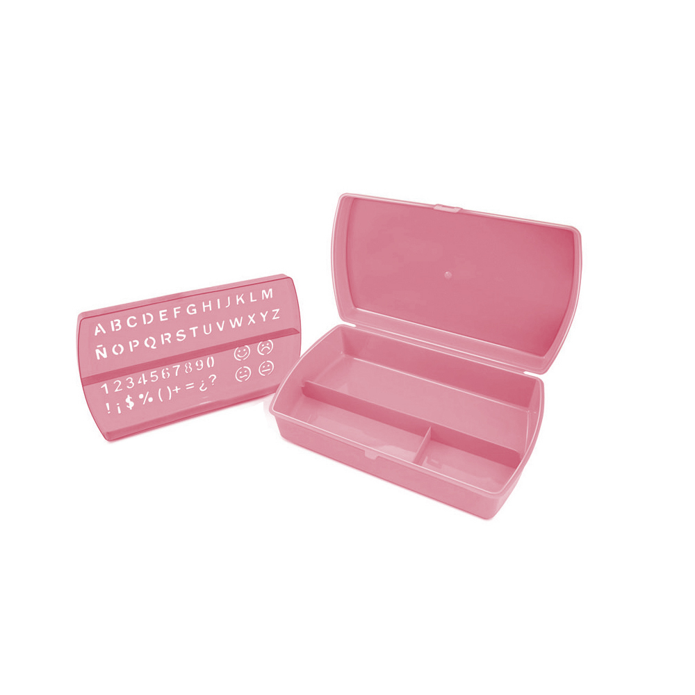 LAPICERA DE PLASTICO JANEL LAP103ES14 SALMON MEDIANA CON PLANTILLA