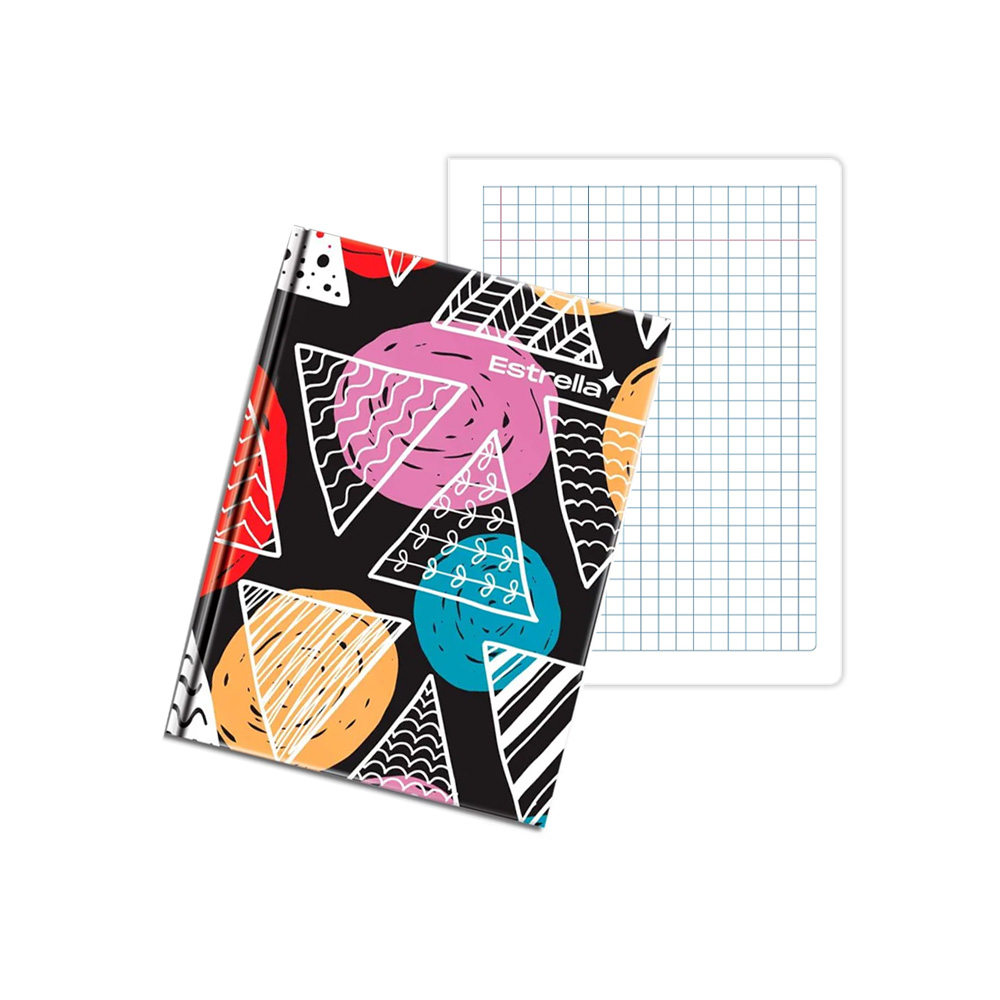 CUADERNO FORMA FRANCESA ESTRELLA 0086 CUADRO 7 MILIMETROS PASTA DURA COSIDO 96 HOJAS - Image 3