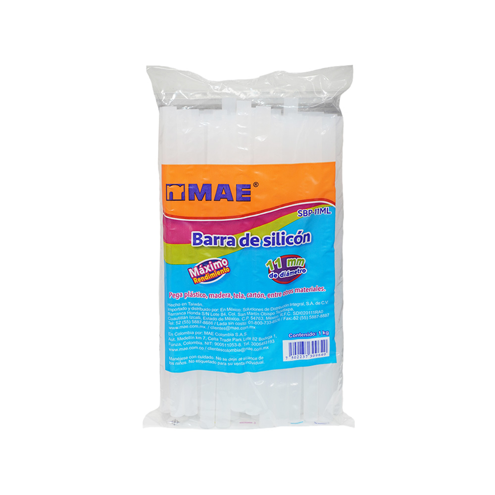 BARRA DE SILICON MAE SBP-11ML PREMIUM DE 11 MILIMETROS DE DIAMETRO BOLSA DE 1 KILO